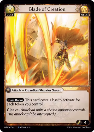 Blade of Creation (172), Mercurial Heart — Grand Archive card price