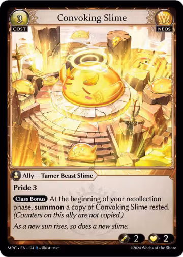 Convoking Slime (174), Mercurial Heart — Grand Archive card price