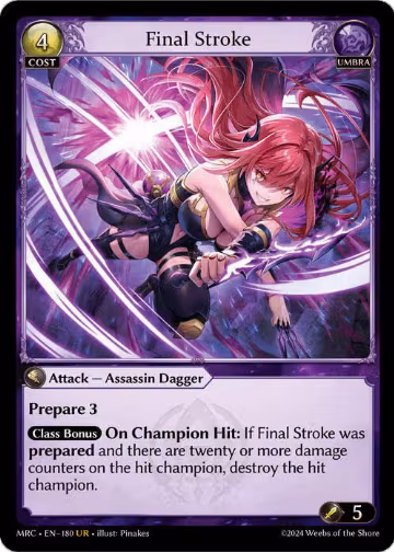 Final Stroke (180), Mercurial Heart — Grand Archive card price