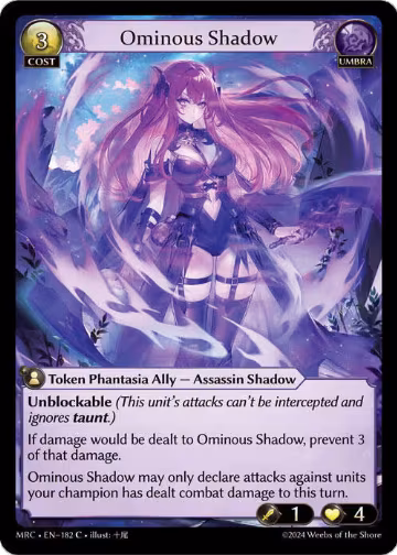 Ominous Shadow (182), Mercurial Heart — Grand Archive card price