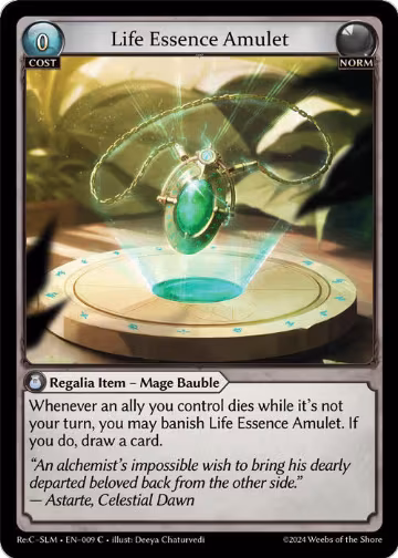 Life Essence Amulet (009), Silvie Re:Collection, Slime Sovereign — Grand Archive card price