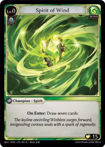 Spirit of Wind (001), Tristan Re:Collection, Shadowdancer — Grand Archive card price