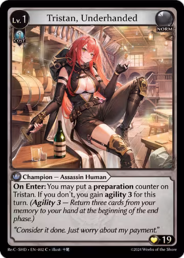 Tristan, Underhanded (002), Tristan Re:Collection, Shadowdancer — Grand Archive card price