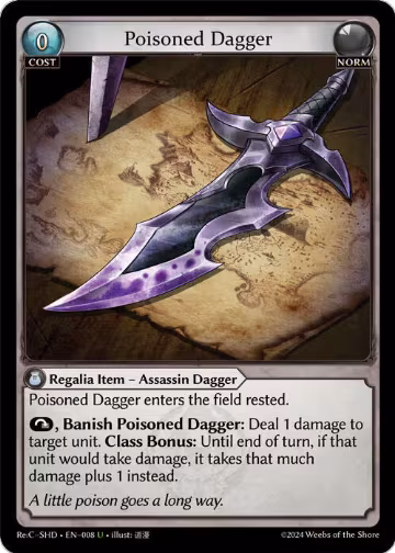 Poisoned Dagger (008), Tristan Re:Collection, Shadowdancer — Grand Archive card price
