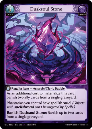 Dusksoul Stone (010), Tristan Re:Collection, Shadowdancer — Grand Archive card price