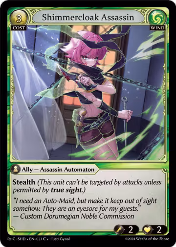 Shimmercloak Assassin (023), Tristan Re:Collection, Shadowdancer — Grand Archive card price