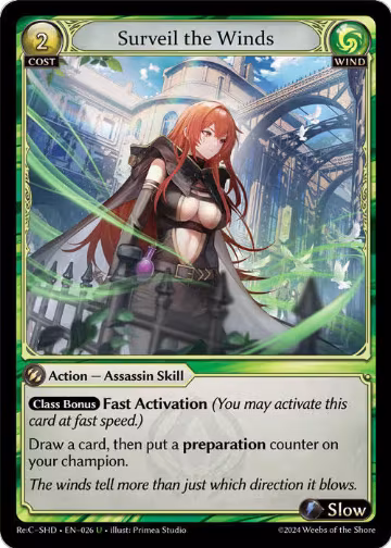 Surveil the Winds (026), Tristan Re:Collection, Shadowdancer — Grand Archive card price