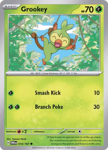 Grookey (014/167), Twilight Masquerade — Pokémon card price