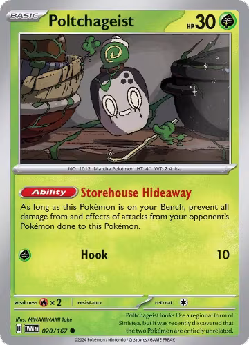 Poltchageist - 020/167 (020/167), Twilight Masquerade — Pokémon card price