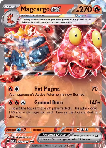 Magcargo ex - 029/167 (029/167), Twilight Masquerade — Pokémon card price