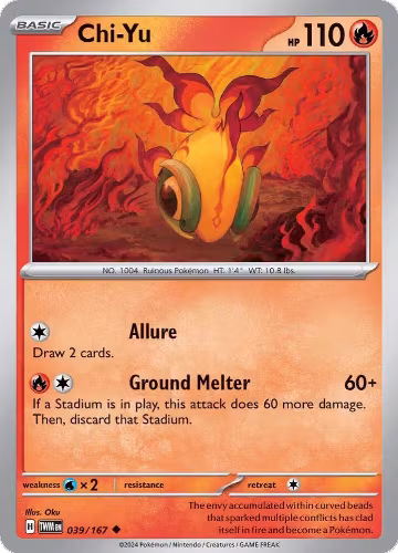 Chi-Yu (039/167), Twilight Masquerade — Pokémon card price
