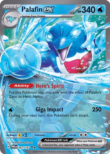 Palafin ex - 061/167 (061/167), Twilight Masquerade — Pokémon card price
