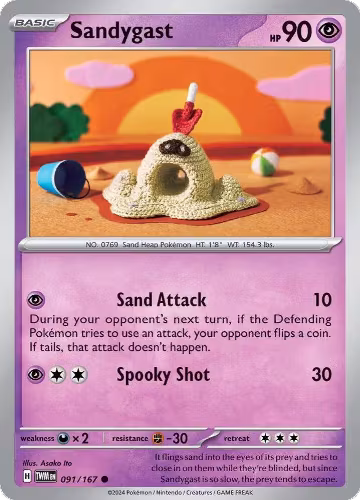 Sandygast (091/167), Twilight Masquerade — Pokémon card price