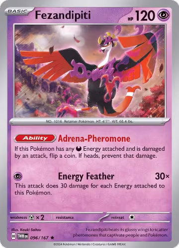 Fezandipiti (096/167), Twilight Masquerade — Pokémon card price