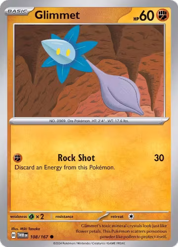 Glimmet (108/167), Twilight Masquerade — Pokémon card price