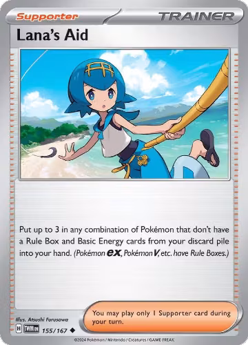 Lana's Aid - 155/167 (155/167), Twilight Masquerade — Pokémon card price