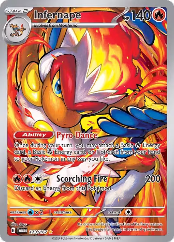 Infernape - 173/167 (173/167), Twilight Masquerade — Pokémon card price