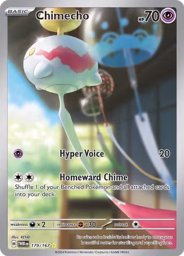 Chimecho - 179/167 (179/167), Twilight Masquerade — Pokémon card price