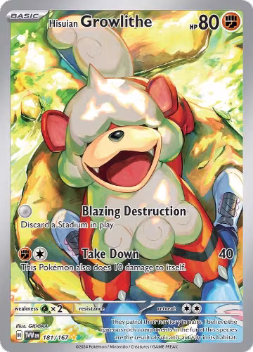 Hisuian Growlithe - 181/167 (181/167), Twilight Masquerade — Pokémon card price