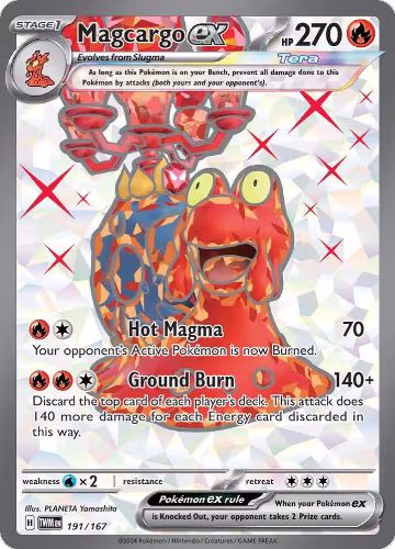 Magcargo ex - 191/167 (191/167), Twilight Masquerade — Pokémon card price