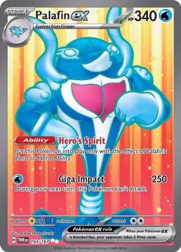 Palafin ex - 193/167 (193/167), Twilight Masquerade — Pokémon card price