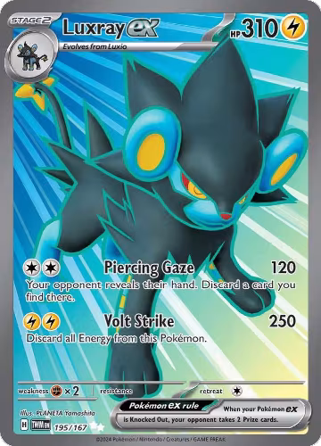 Luxray ex - 195/167 (195/167), Twilight Masquerade — Pokémon card price