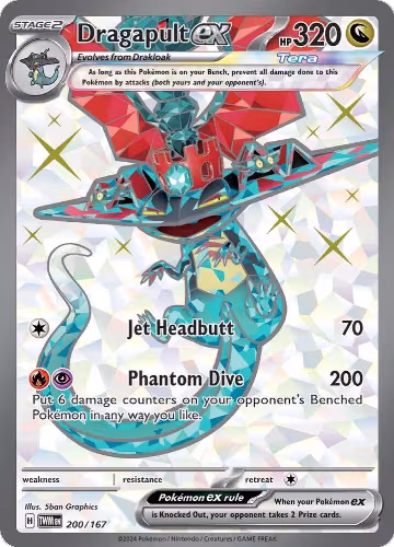 Dragapult ex - 200/167 (200/167), Twilight Masquerade — Pokémon card price
