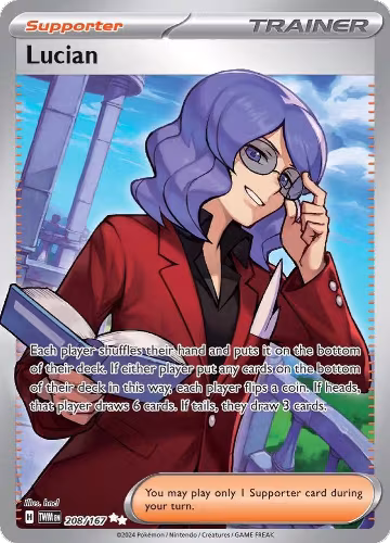 Lucian - 208/167 (208/167), Twilight Masquerade — Pokémon card price