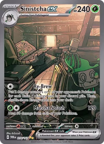 Sinistcha ex - 210/167 (210/167), Twilight Masquerade — Pokémon card price