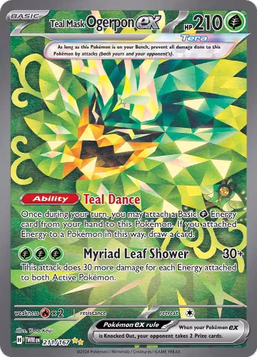 Teal Mask Ogerpon ex - 211/167 (211/167), Twilight Masquerade — Pokémon card price