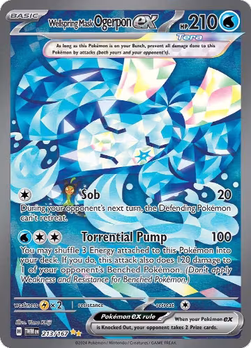 Wellspring Mask Ogerpon ex - 213/167 (213/167), Twilight Masquerade — Pokémon card price