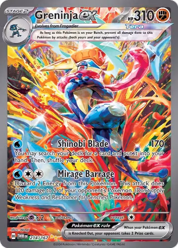 Greninja ex - 214/167 (214/167) — card price