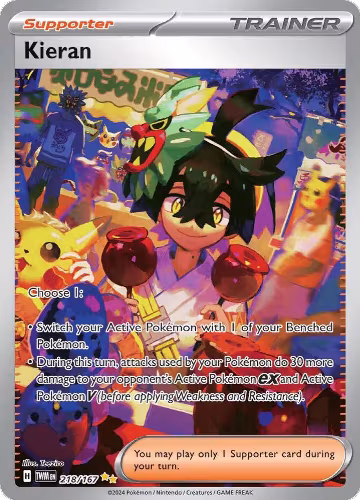 Kieran - 218/167 (218/167), Twilight Masquerade — Pokémon card price