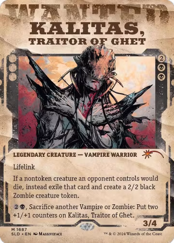 Kalitas, Traitor of Ghet (1687), Secret Lair Drop Series — Magic card price