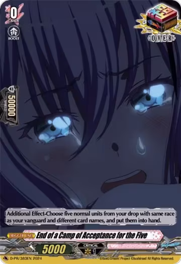 End of a Camp of Acceptance for the Five (D-PR/383EN), D Promo Cards — Vanguard card price