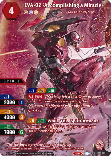 EVA-02 -Accomplishing a Miracle- (SPR) (CB01-005), Collaboration Booster 01: Halo of Awakening — Battle Spirits card price