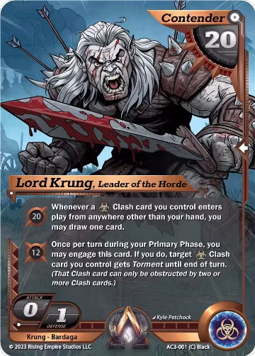 Lord Krung, Leader of the Horde (AC3-001), Unrivaled — Alpha Clash card price