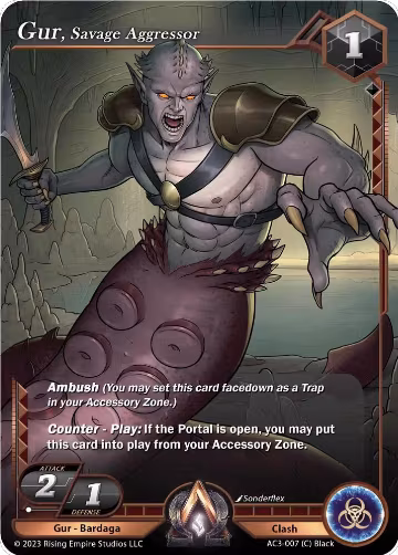 Gur, Savage Aggressor (AC3-007), Unrivaled — Alpha Clash card price
