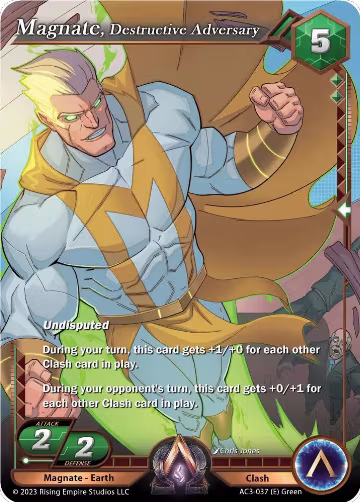 Magnate, Destructive Adversary (AC3-037), Unrivaled — Alpha Clash card price