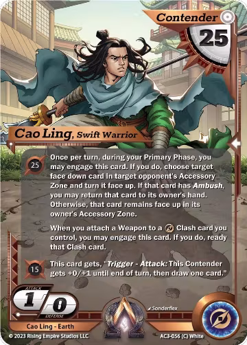 Cao Ling, Swift Warrior (AC3-056), Unrivaled — Alpha Clash card price