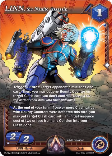 LINN, the Nanite Assassin (AC3-092), Unrivaled — Alpha Clash card price