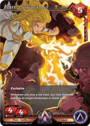 Flare, Pyroblast Assault (AC3-119), Unrivaled — Alpha Clash card price