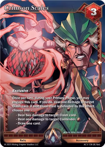 Crimson Scales (AC3-128), Unrivaled — Alpha Clash card price