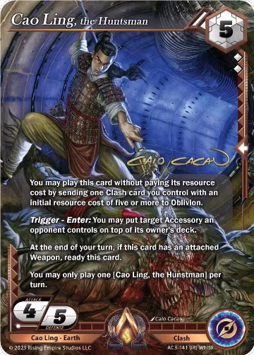 Cao Ling, the Huntsman (Iconic Rare) (AC3-141), Unrivaled — Alpha Clash card price