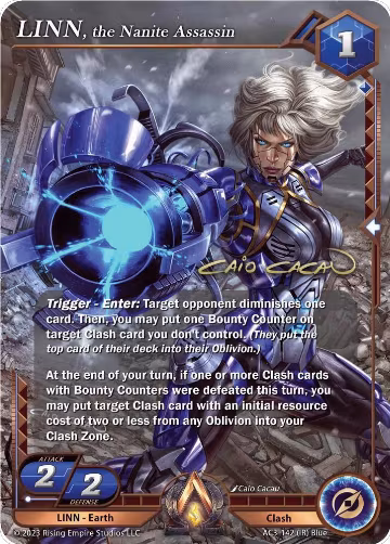 LINN, the Nanite Assassin (Iconic Rare) (AC3-142), Unrivaled — Alpha Clash card price