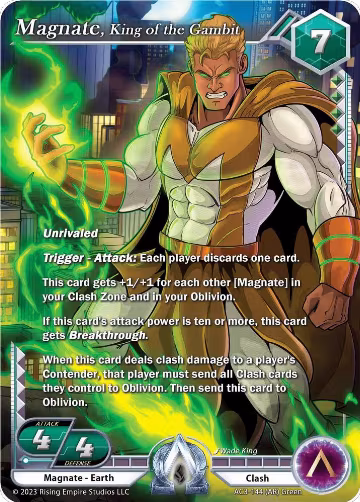 Magnate, King of the Gambit (Alpha Rare) (AC3-144), Unrivaled — Alpha Clash card price