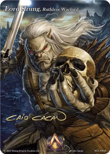 Lord Krung, Ruthless Warlord (Iconic Art) (AC3-139), Unrivaled — Alpha Clash card price