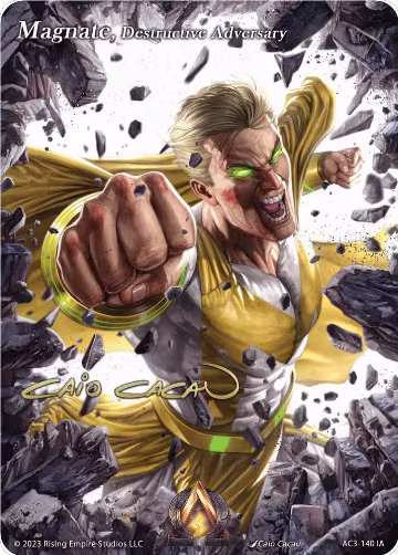 Magnate, Destructive Adversary (Iconic Art) (AC3-140), Unrivaled — Alpha Clash card price