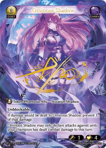 Ominous Shadow (010), Promotional Cards — Grand Archive card price