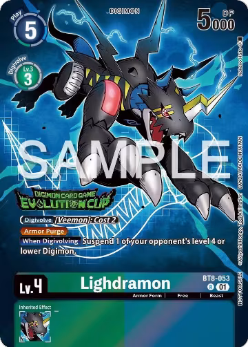 Lighdramon - BT8-053 (2024 Evolution Cup) (BT8-053 R), New Awakening — Digimon card price